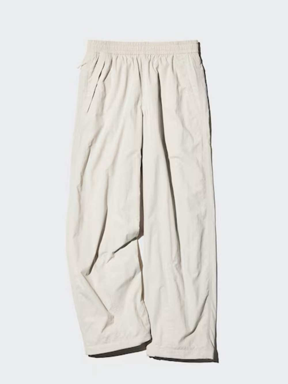 Uniqlo Warm Lined Pants White High Waist Straight Leg Size M 29.5” Inseam